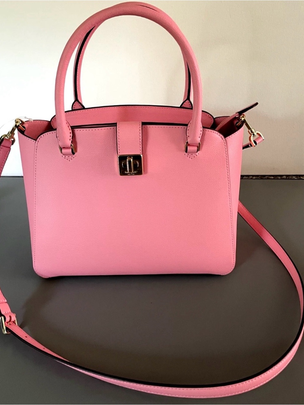 kate spade Pink Leather Top-Handle Satchel with Detachable Strap